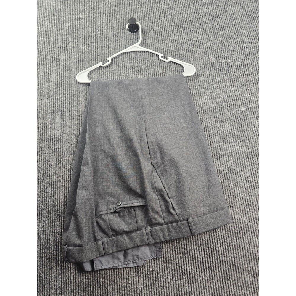 Men’s Gray Dress Pants Ash Samtani 46x30 Straight Leg Work Office Business Form